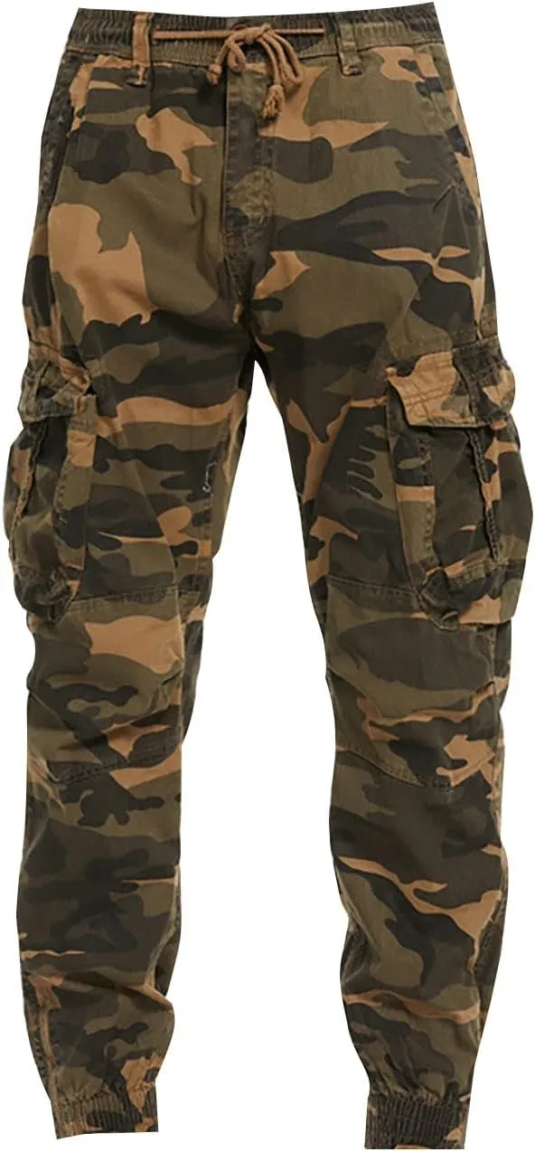 MIDOO Golf Pants Men Stretch Relaxed Fit Casual Pants Stretch Drawstring Waistband Tapered Leg Sweatpants with Pockets