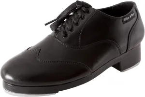 Miller & Ben Tap Shoes; Jazz-Tap Master; Men's Large Sizes; All Black Professional Tap Shoes (45 EU)