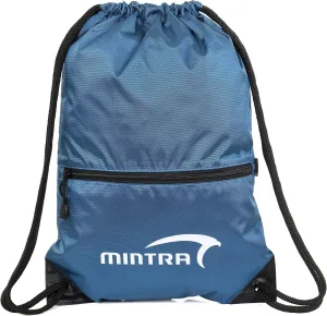 Mintra Sports Drawstring Bags - Backpack, Cinch Sack, Sports, Gym (Blue, Rush (14in x 18in))