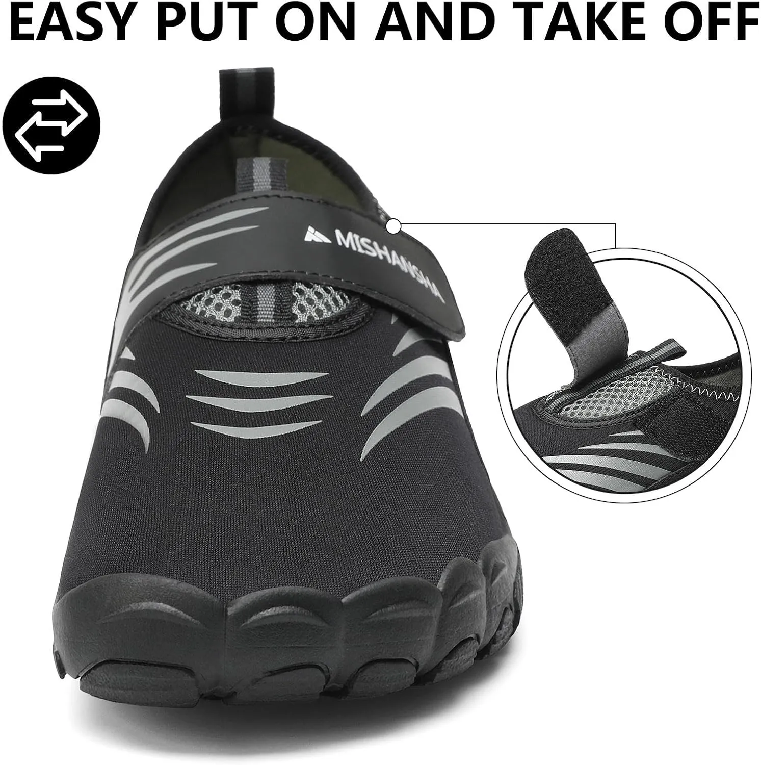 Mishansha Womens Mens Water Swim Shoes Wide Toe Box Barefoot Shoes US Size 5.5-13.5 Women / 3-11.5 Men