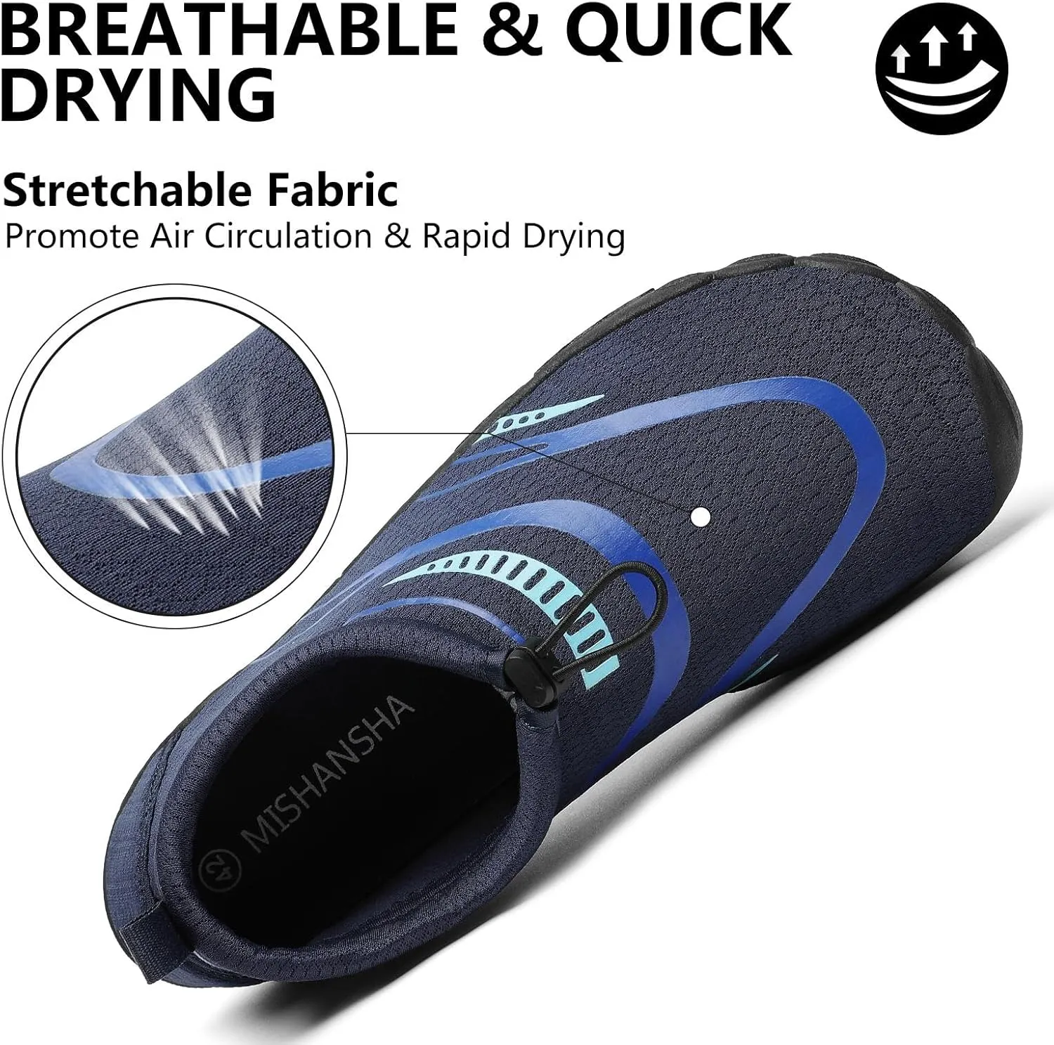 Mishansha Womens Mens Water Swim Shoes Wide Toe Box Barefoot Shoes US Size 5.5-13.5 Women / 3-11.5 Men