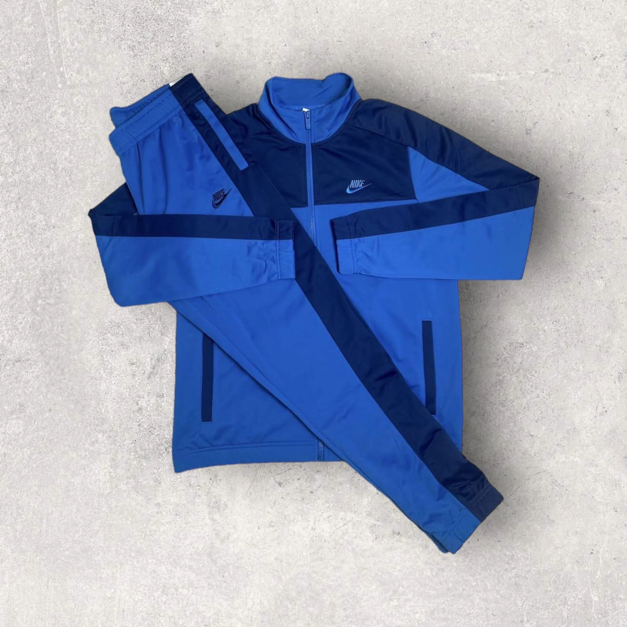 NIKE POLY-KNIT TRACKSUIT - DARK MARINA