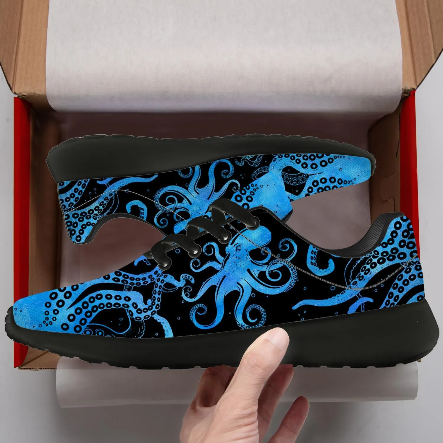 Octopus Shoes Women's Men's Running Tennis Shoes Fashion Sneakers Octopus Gifts for Women Men