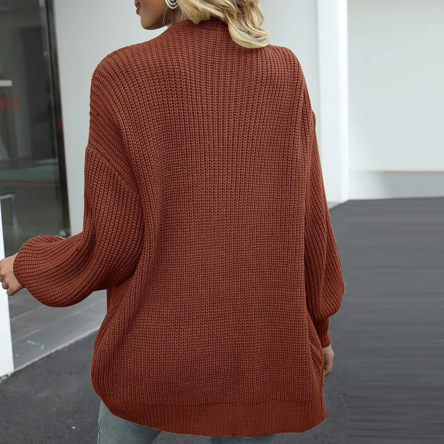 Oversized Cardigan Sweaters for Women Long Sleeve Open Front Cardigans Dressy Casual Chunky Knit Sweater Coats Jacket