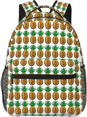 Pineapple Travel Laptop Backpack for Women Lightweight College Backpack Adjustable Fits 15.6 Inch Laptop Bag Waterproof for Gym, Men