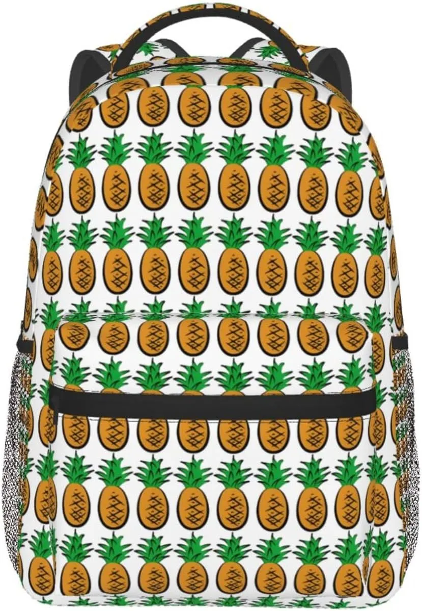 Pineapple Travel Laptop Backpack for Women Lightweight College Backpack Adjustable Fits 15.6 Inch Laptop Bag Waterproof for Gym, Men