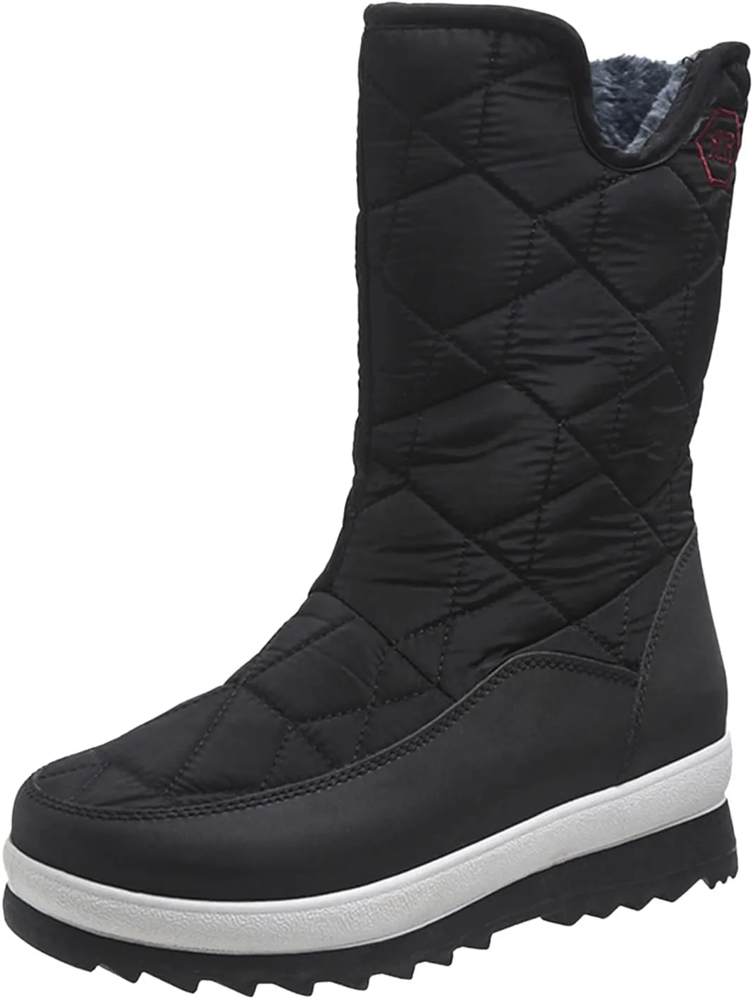 SBGMoSJ Winter Boots for Woman Cute Women's Wide Width Waterproof Slip on Ankle Boots for Swollen Feet Winter Woman Boots Women's Tall Black Winter Boots Waterproof Winter Boots Youth