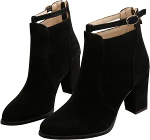 SBGMoSJ Womens Ankle Boots Wide Calf High Heel Ankle Boots for Women Flat Ankle Boots Women Size 11 Womens Black Leather Ankle Boots Women Brown Ankle Boots