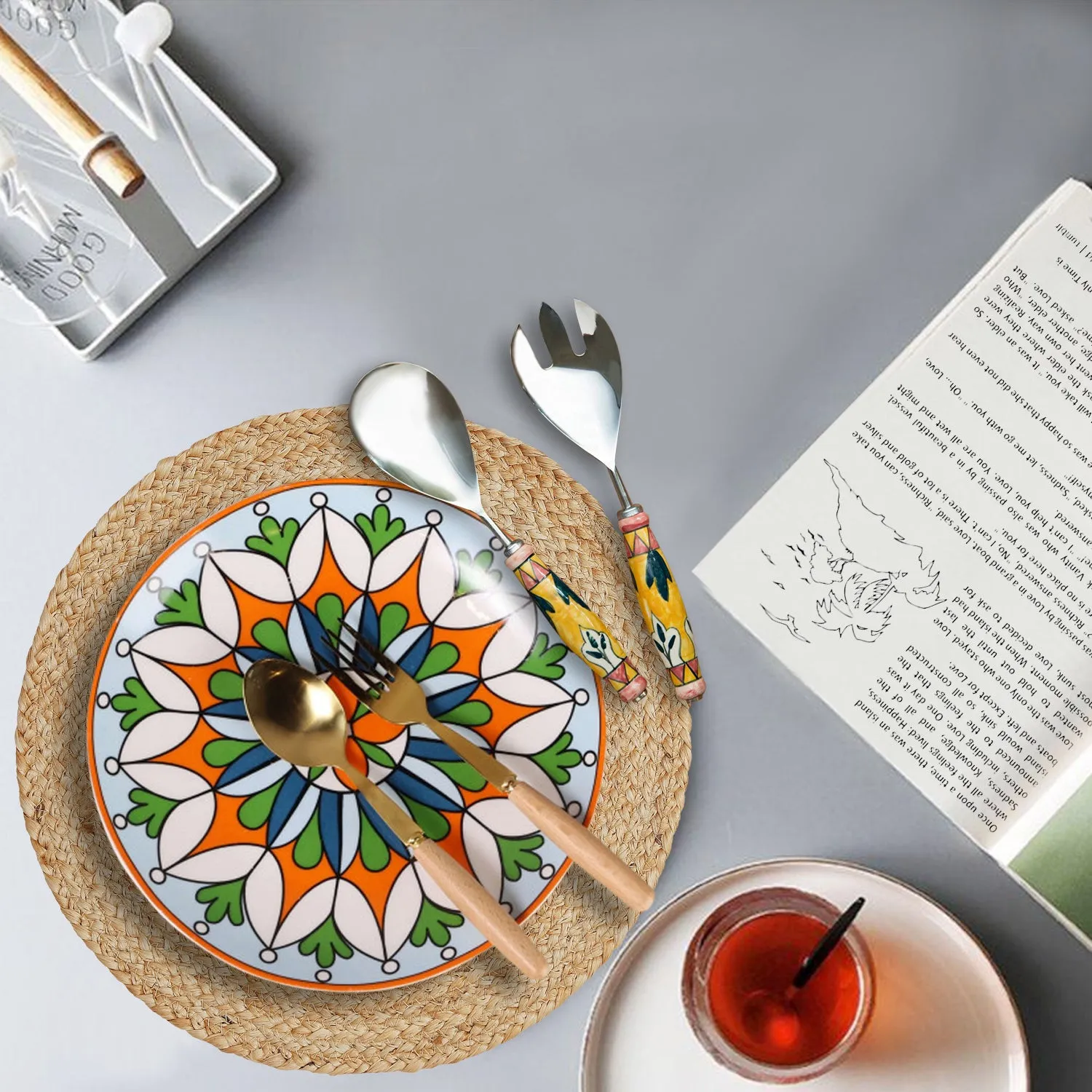 Selene Rustic Round Jute Table Placemats - Ideal for Dinner Settings