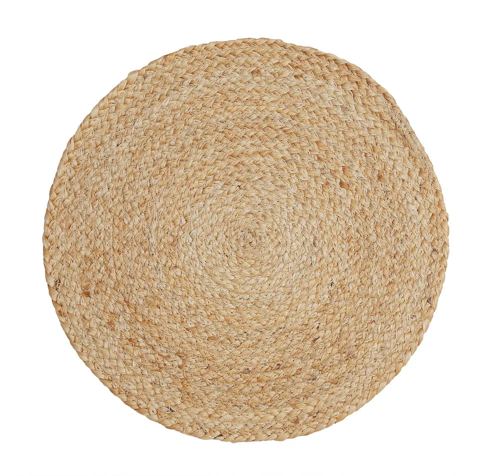 Selene Rustic Round Jute Table Placemats - Ideal for Dinner Settings