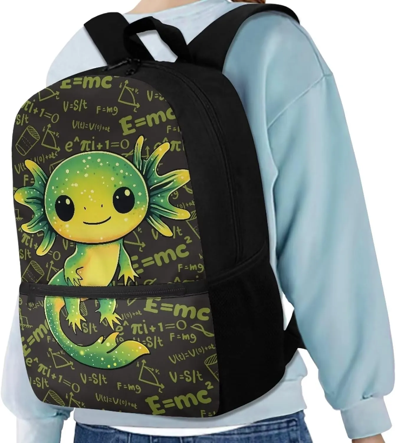 Showudesigns Axolotl Backpack for Girls 6-8 8-10 10-12 School Bags Preschool Kindergarten School Book Bag Back Packs with Shoulder Straps Kids Child Schoolbag Heavy Duty Daypack