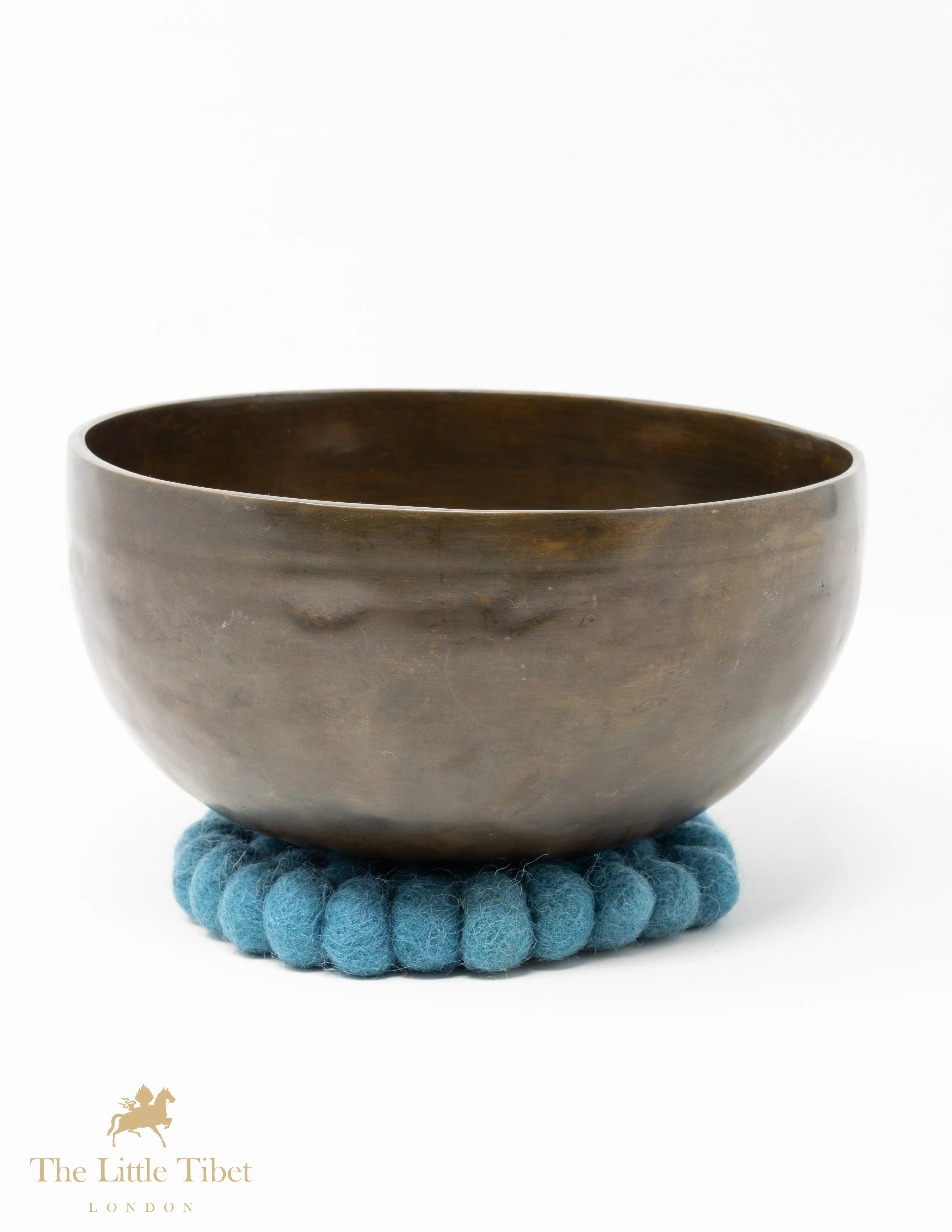Singing Bowl Cushion - Slate Blue Felt Ball Mat