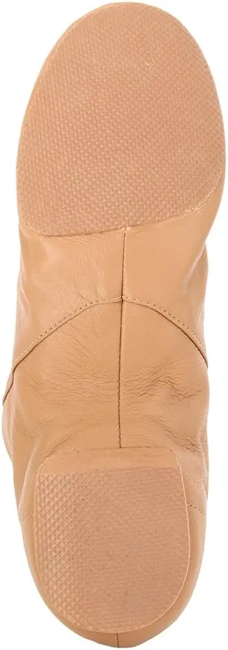 Slip On Jazz Shoe Leather and Elastic Dance Jazz Shoe for Adult Women and Men