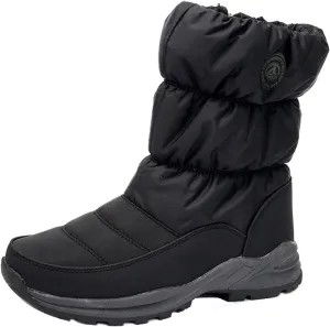 Slip on Winter Boots for Women Waterproof Womens Winter Boots Fur Lined Slip ons Fur Lined Mid Calf Winter Boots Women Warm Winter Outdoor Boots for Women Womens Winter Hiking Boots Waterproof