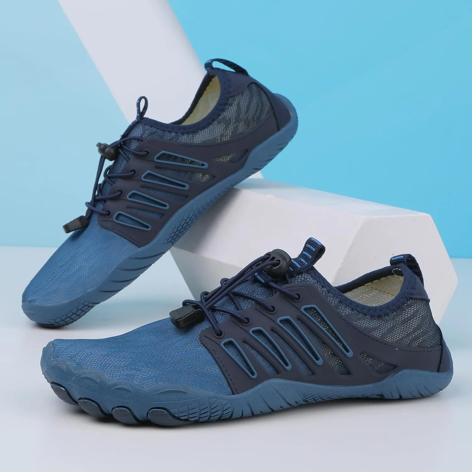 Smoneyful Hike Barefoot Shoes for Women Men, Breathable, Non-Slip Athletic Footwear, Wide Toe Water Shoes, Grounding Shoes and Grounding Barefoot Shoes for Barefoot Womens