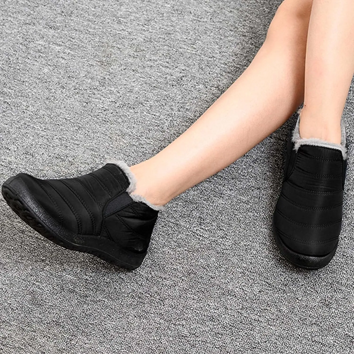 Snow Boots for Women Cute Tall Womens Boots Winter Slip on Waterproof Winter Boots Women Fur Womens Hiking Boots Waterproof Lightweight Waterproof Womens Boots Size 11