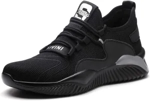 Steel Toe Work Shoes for Men Women Lightweight Industrial & Construction Slip Resistant Puncture Proof Safety