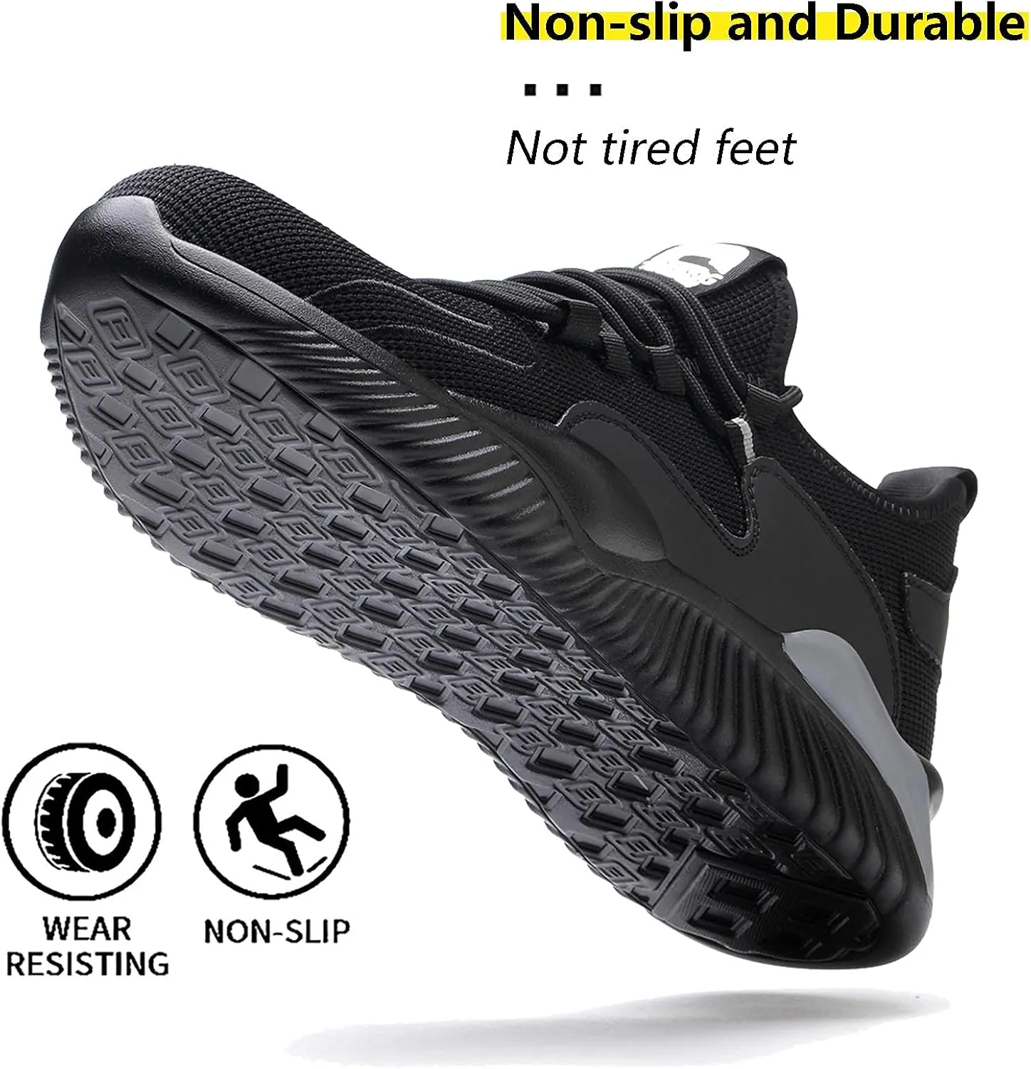 Steel Toe Work Shoes for Men Women Lightweight Industrial & Construction Slip Resistant Puncture Proof Safety