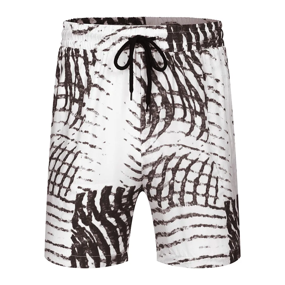Summer Beach 2 Piece Outfits Flower Shirt Tracksuits for Men