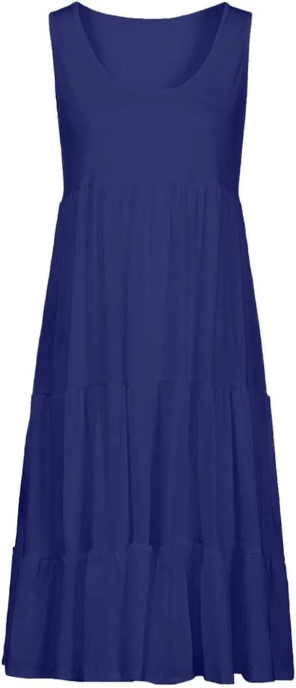 Summer Dresses for Women Plus Size Beach Dress Casual Sundresses Sexy Sleeveless Dress Flowy Midi
