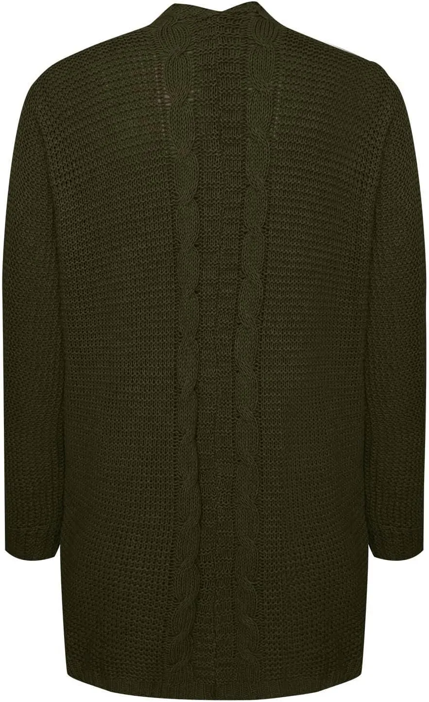 Sweater Cardigan for Women 2024 Chunky Cable Knit Sweaters Open Front Lightweight Trendy Fall Outfits