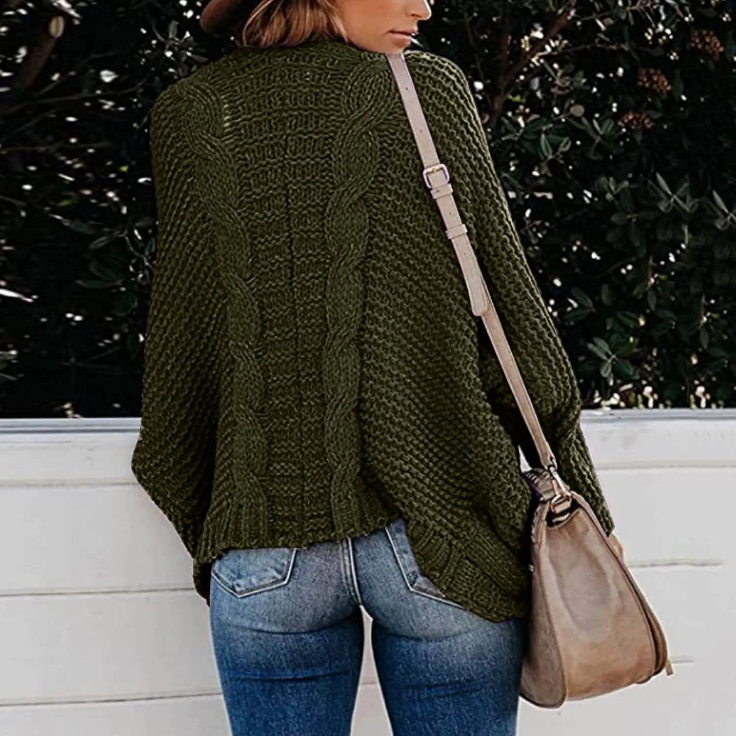 Sweater Cardigan for Women 2024 Chunky Cable Knit Sweaters Open Front Lightweight Trendy Fall Outfits