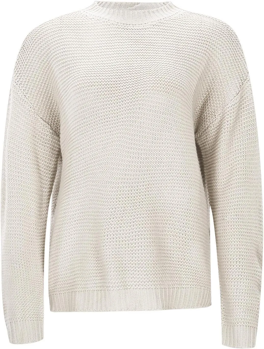 Sweaters for Women Chunky Knit Solid Color Crew Neck Long Sleeve Soft Lightweight Casual Jumper Tops