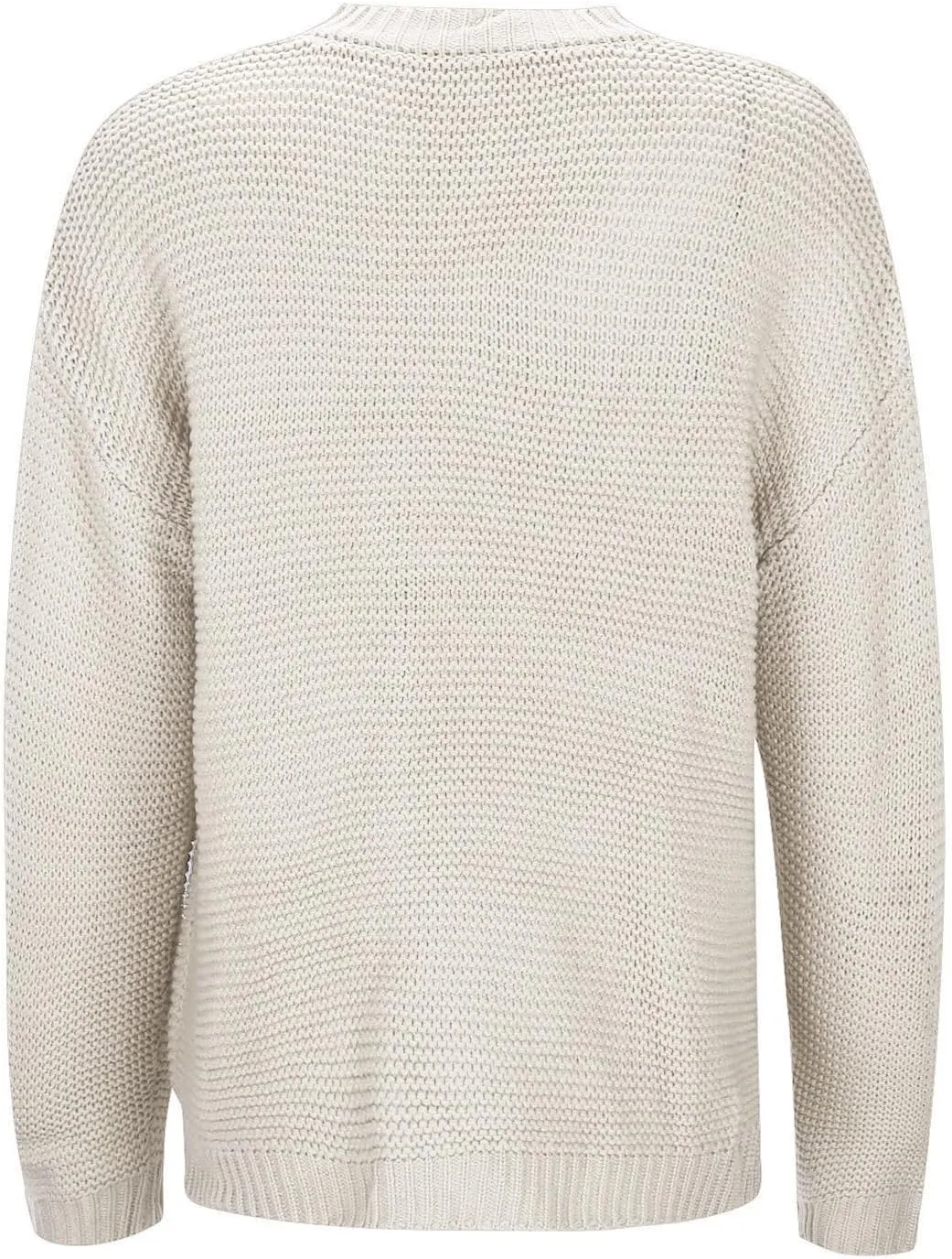 Sweaters for Women Chunky Knit Solid Color Crew Neck Long Sleeve Soft Lightweight Casual Jumper Tops