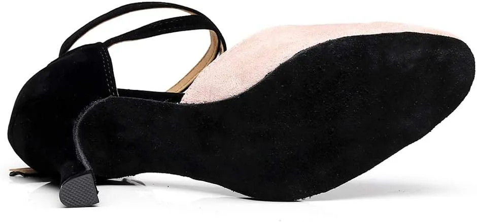 TDA Women's Closed Toe Cross Strap Tagno Salsa Evening Wedding Party Ballroom Modern Latin Dance Shoes