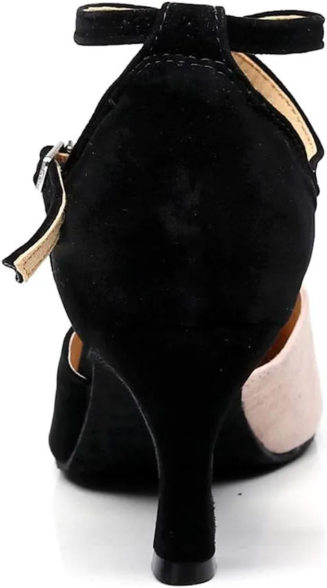 TDA Women's Closed Toe Cross Strap Tagno Salsa Evening Wedding Party Ballroom Modern Latin Dance Shoes