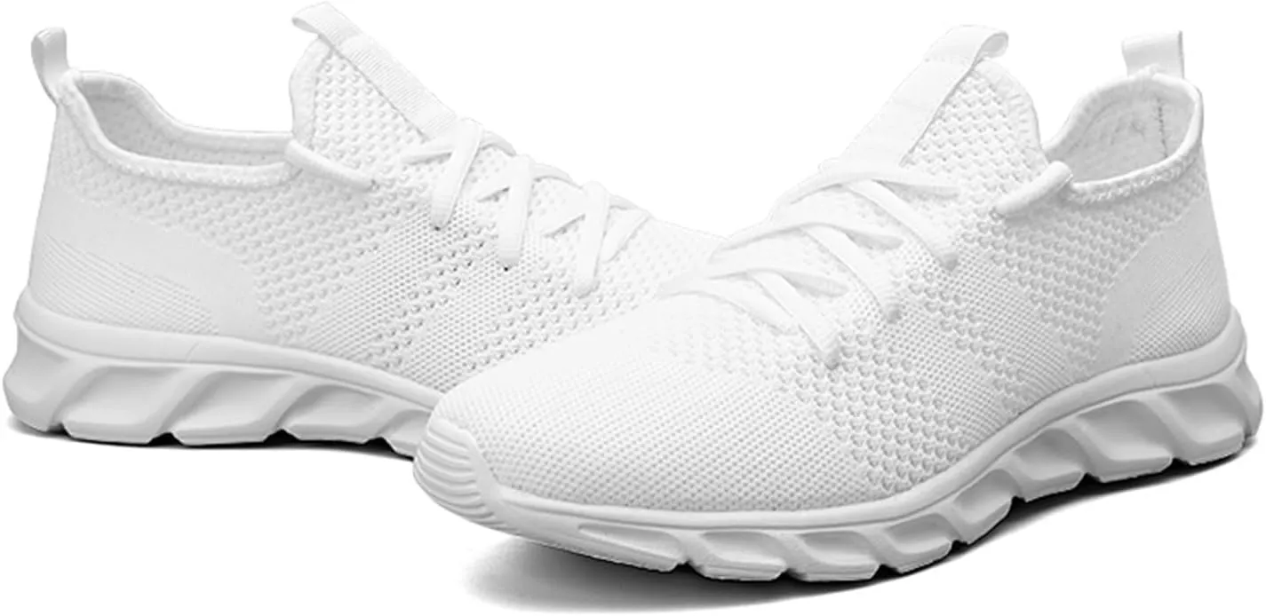 Tennis Shoes Men Volleyball Shoes Men Men's Supportive Running Athletic Sneakers Mens Sneaker Walking for for Everyday and Travel White Sneakers