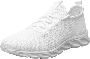 Tennis Shoes Men Volleyball Shoes Men Men's Supportive Running Athletic Sneakers Mens Sneaker Walking for for Everyday and Travel White Sneakers