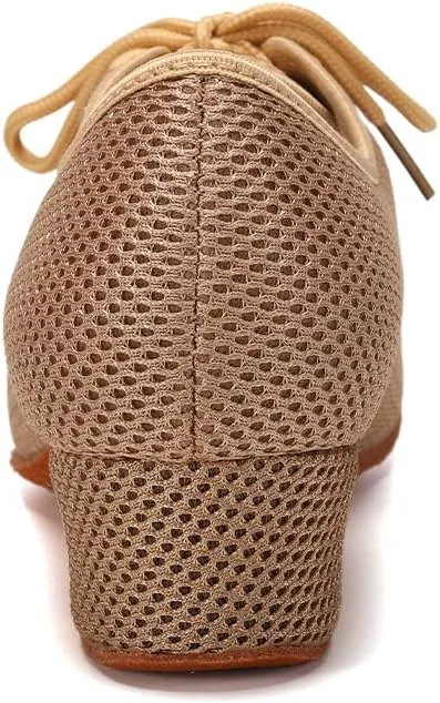 TINRYMX Ballroom Dance Shoes Women Practice Teaching Modern Professional Standard Latin Salsa Dance Shoes, Model RY-1801WB