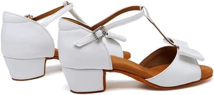 TINRYMX Girls&Women Latin Dance Shoes Ballroom Salsa Tango Professional Performance Practice Dance Shoes,Model-EM-PMTL