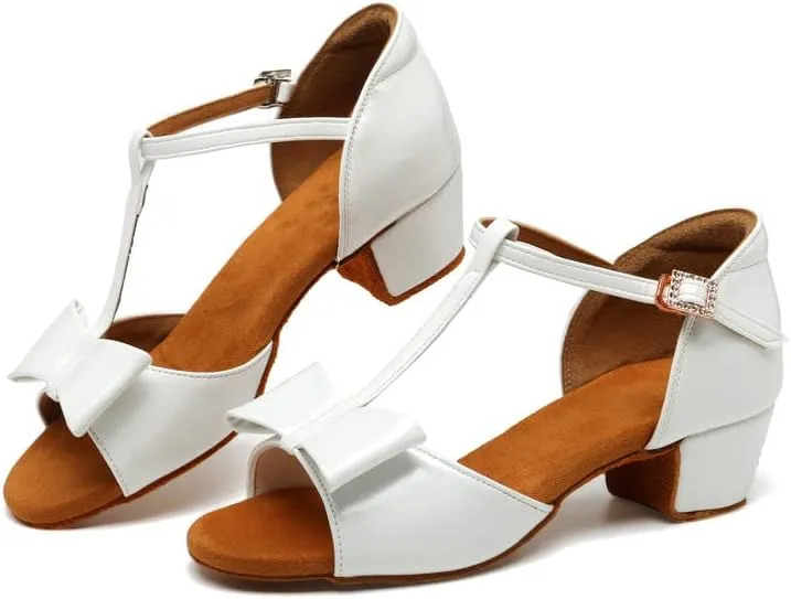 TINRYMX Girls&Women Latin Dance Shoes Ballroom Salsa Tango Professional Performance Practice Dance Shoes,Model-EM-PMTL