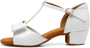 TINRYMX Girls&Women Latin Dance Shoes Ballroom Salsa Tango Professional Performance Practice Dance Shoes,Model-EM-PMTL