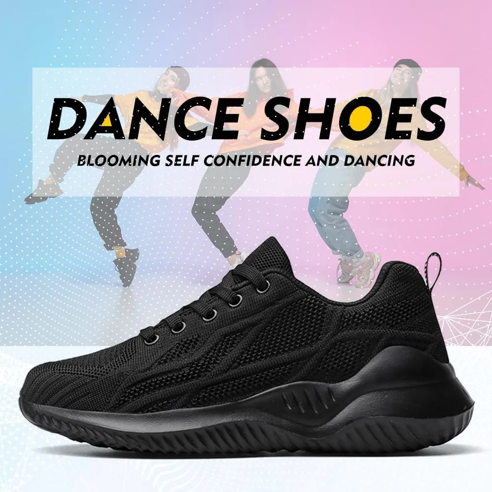 TINRYMX Modern Dance Shoes Women Lace up Walking Shoes Ballroom Jazz Hip hop Practice Dance Sneaker Shoes,Model-LYX2126