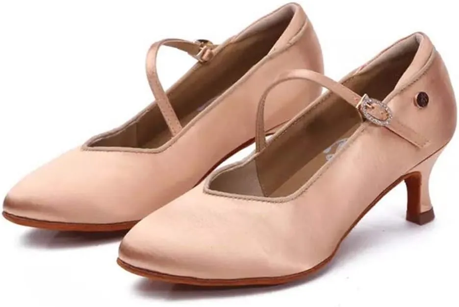 TINRYMX Tango Shoes Ballroom Dance Shoes Latin Dance Shoes Women Closed Toe Character Dance Shoes,KC1009