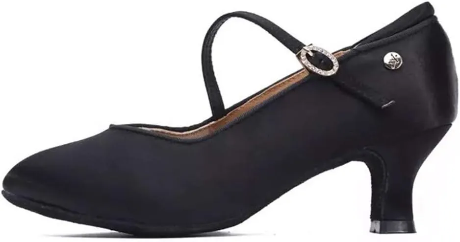 TINRYMX Tango Shoes Ballroom Dance Shoes Latin Dance Shoes Women Closed Toe Character Dance Shoes,KC1009