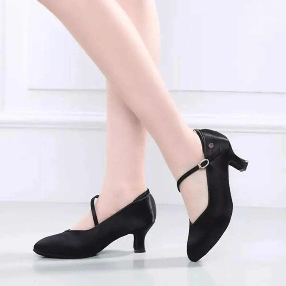 TINRYMX Tango Shoes Ballroom Dance Shoes Latin Dance Shoes Women Closed Toe Character Dance Shoes,KC1009