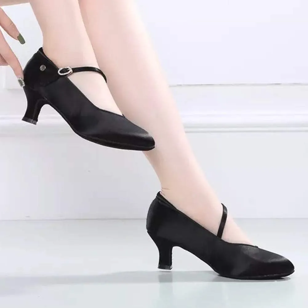 TINRYMX Tango Shoes Ballroom Dance Shoes Latin Dance Shoes Women Closed Toe Character Dance Shoes,KC1009