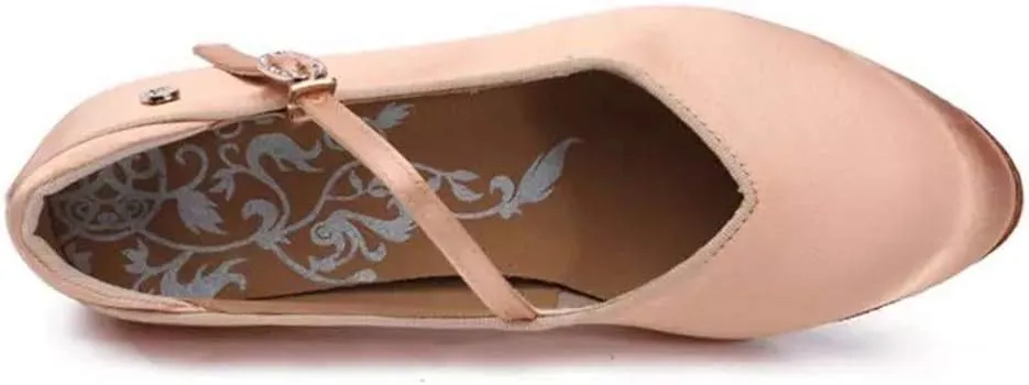 TINRYMX Tango Shoes Ballroom Dance Shoes Latin Dance Shoes Women Closed Toe Character Dance Shoes,KC1009