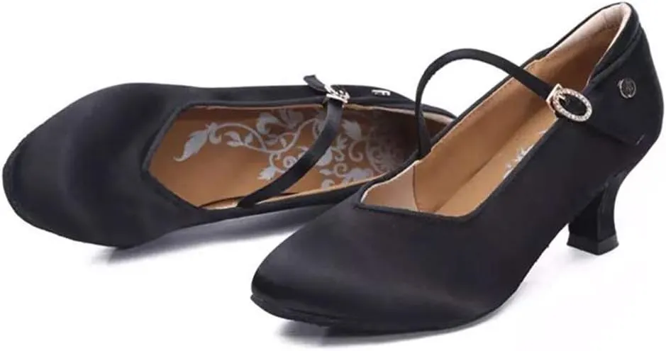 TINRYMX Tango Shoes Ballroom Dance Shoes Latin Dance Shoes Women Closed Toe Character Dance Shoes,KC1009