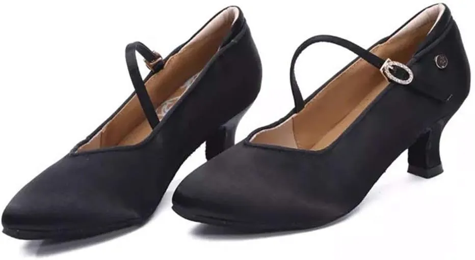 TINRYMX Tango Shoes Ballroom Dance Shoes Latin Dance Shoes Women Closed Toe Character Dance Shoes,KC1009