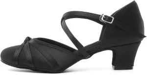 TINRYMX Women Latin Dance Shoes Closed Toe Salsa Tango Performance Party Ballroom Dance Shoes,Model-YCL117/L189