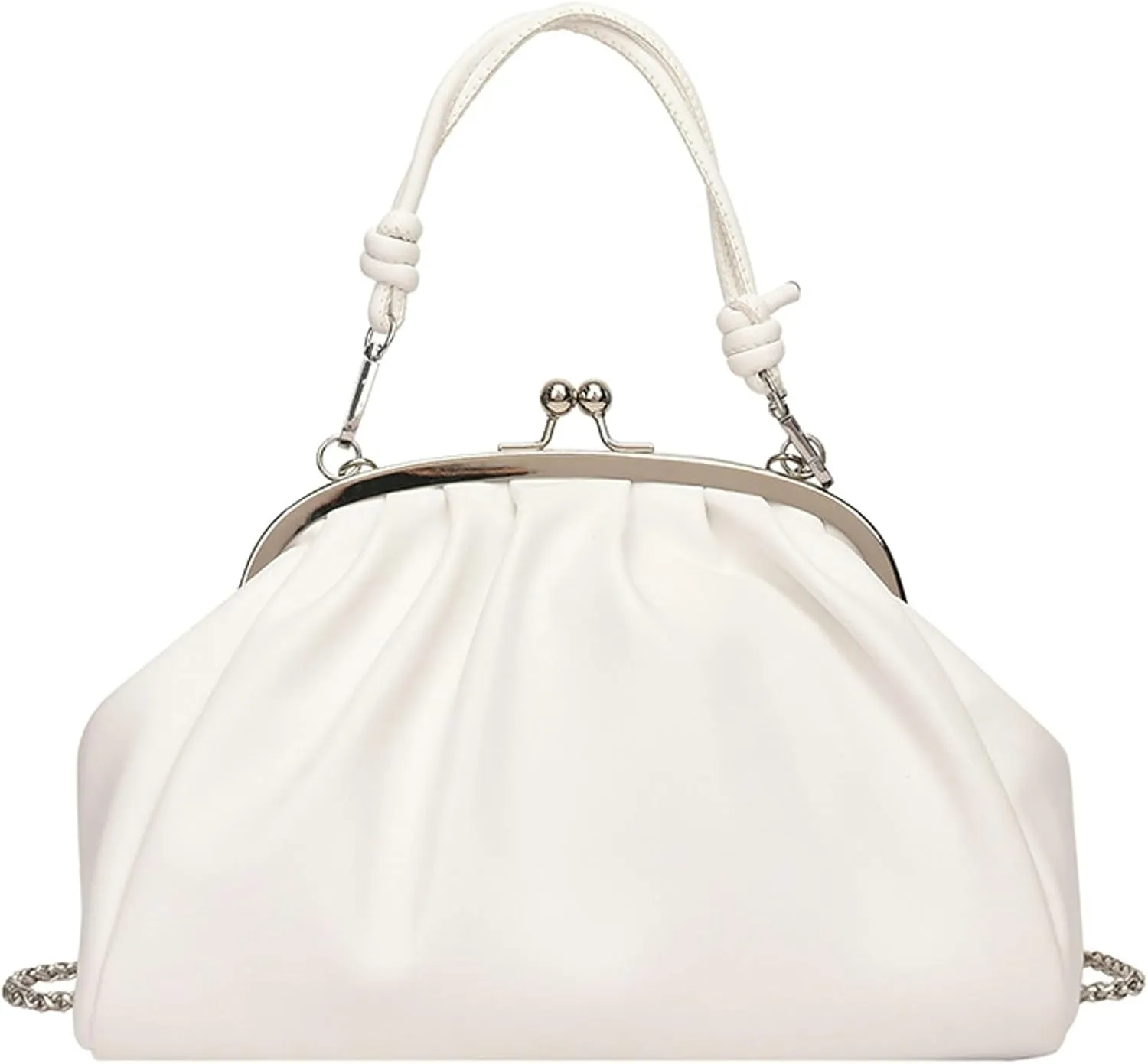Trendy Pu Leather Kiss Lock Handbag 2025 Evening Clutch Purse Women Crossbody Shell Shoulder Bag Daily