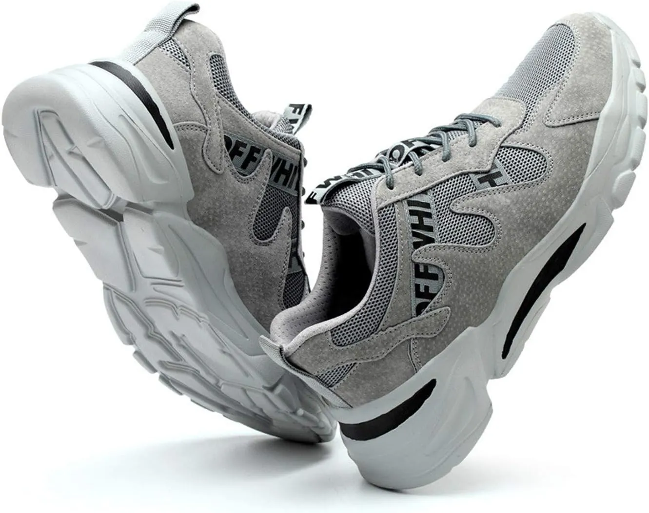 U-lite Steel Toe Safety Work Shoes for Men Women, Breathable Lightweight Puncture-Proof Indestructible Industrial Construction Sneaker