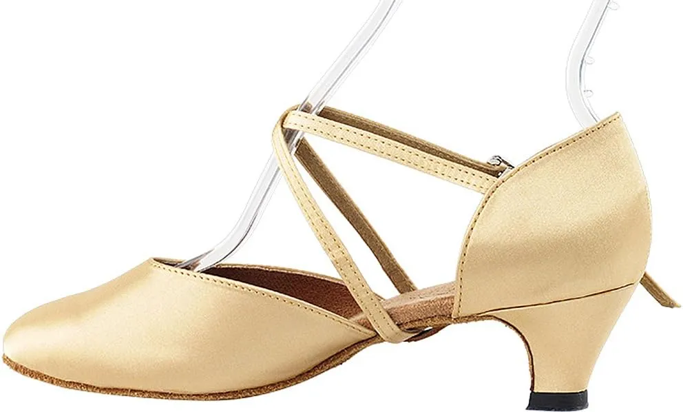 Very Fine Women's Ballroom Dance Shoes Salsa Latin Practice Shoes 9691EB Comfortable Dance Shoes 1.3" [Bundle of 5]