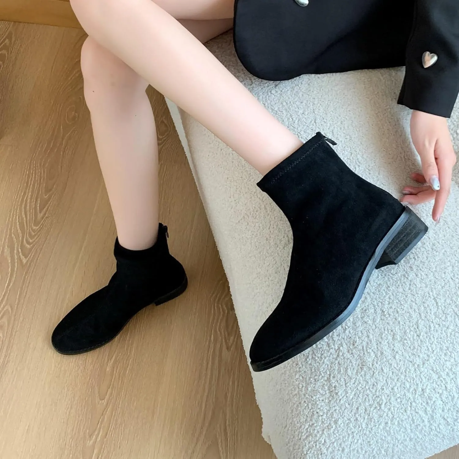 Wedge Ankle Boots Low Heel Cowboy Boots for Women Heeled Booties Womens Black Booties Low Heel Womens Ankle Boots with Heel Size 5 Brown Heeled Ankle Boots for Women