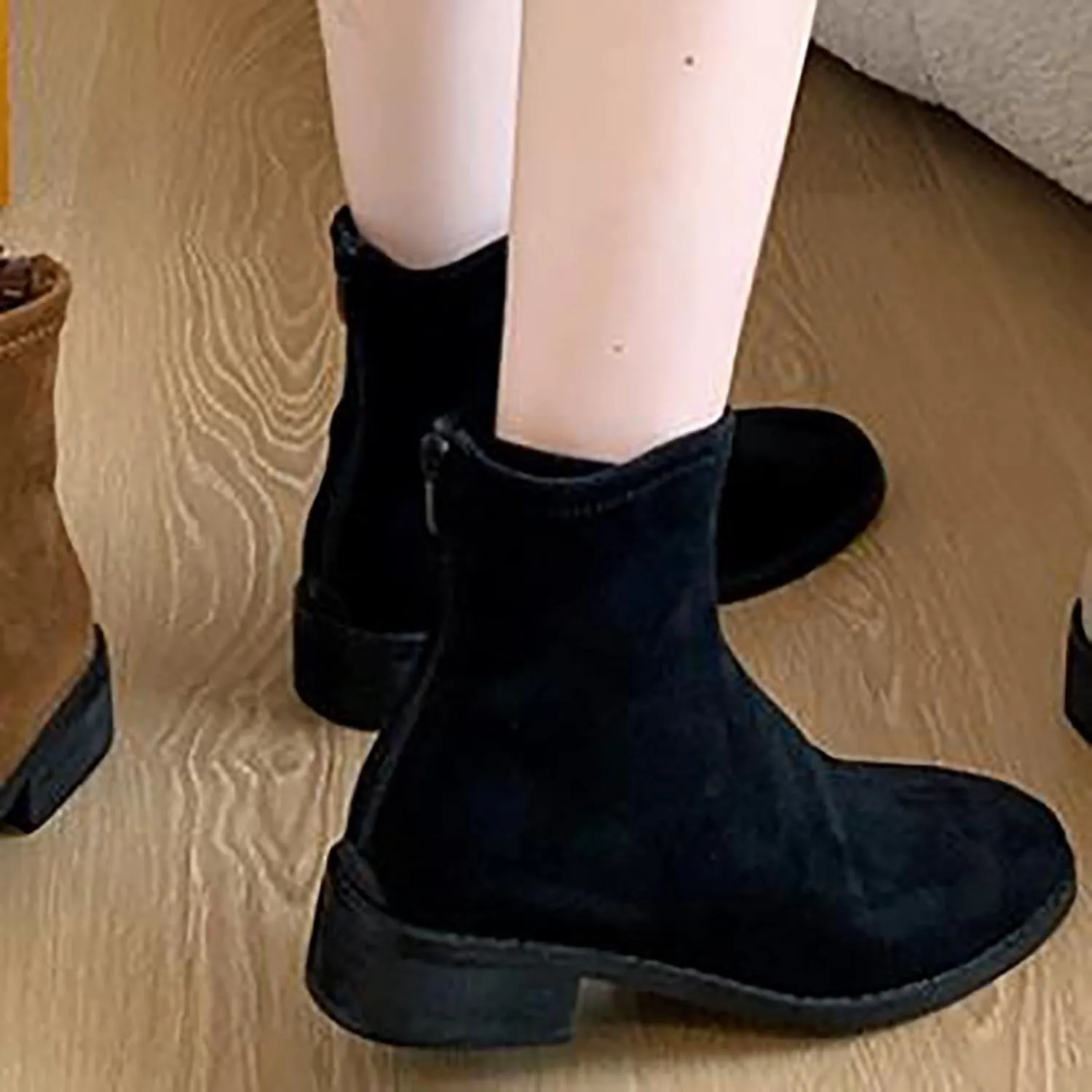 Wedge Ankle Boots Low Heel Cowboy Boots for Women Heeled Booties Womens Black Booties Low Heel Womens Ankle Boots with Heel Size 5 Brown Heeled Ankle Boots for Women